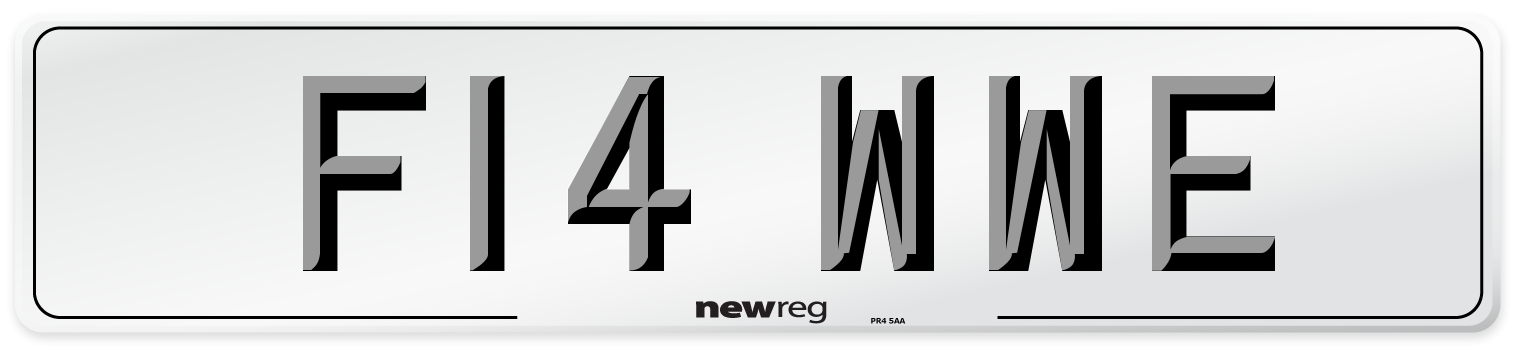 F14 WWE Number Plate from New Reg